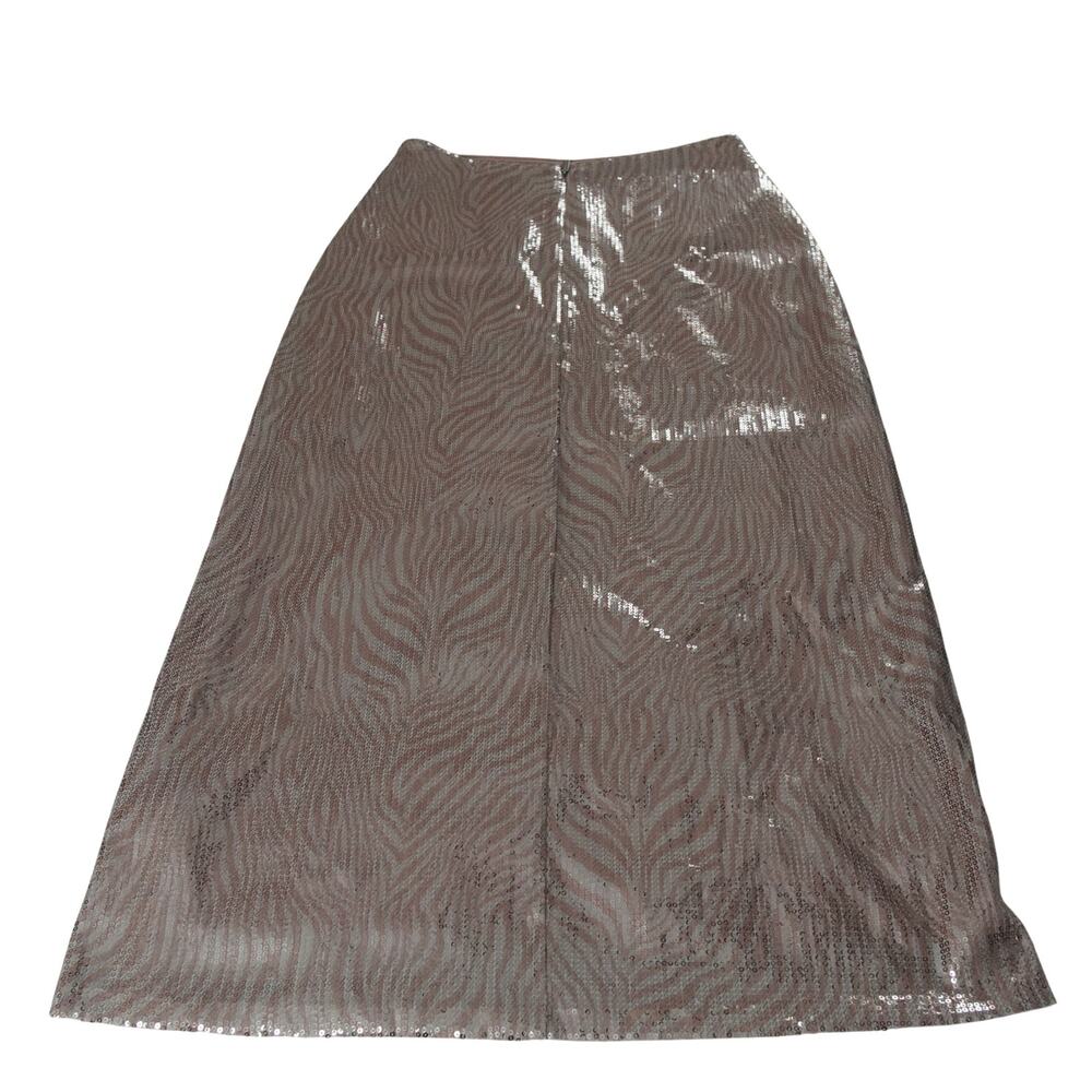 Michael Kors Blush Sequin Midi Skirt XS Party Holiday Going Out EUC - Picture 3 of 16